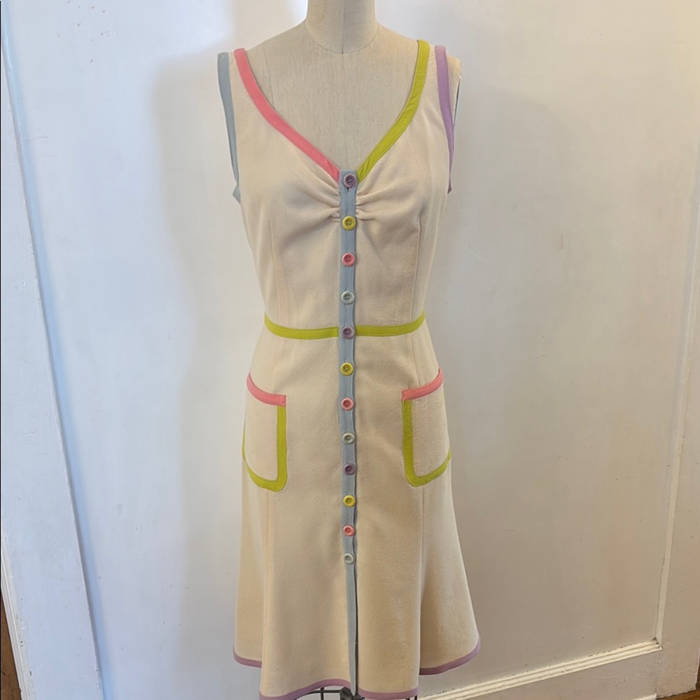 Colorful Button-Front Dress